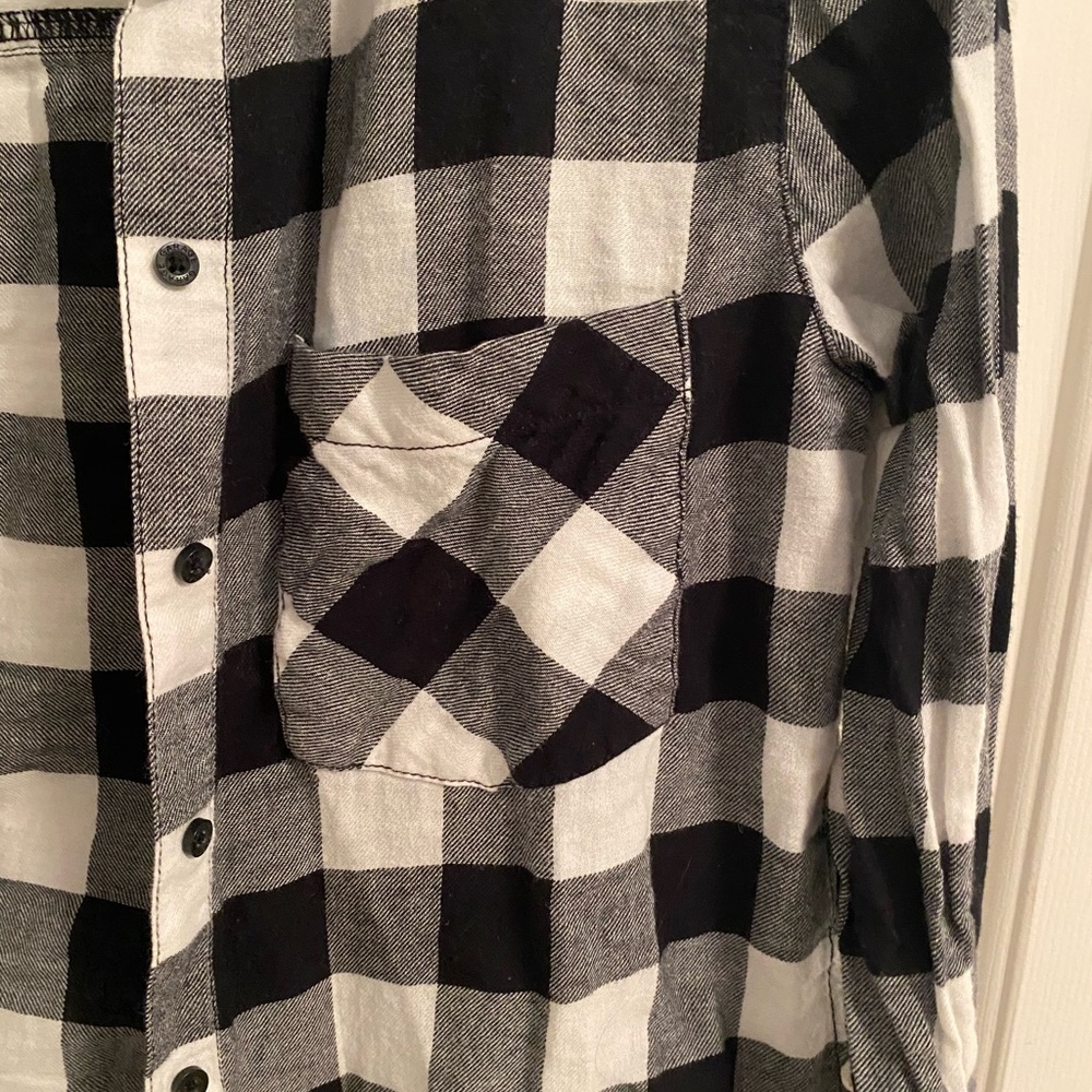 Garage Black and White Flannel Shirt - Picture 2 of 4